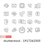 help and support line icon set. ... | Shutterstock .eps vector #1917262505