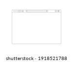 browser mockup outline for... | Shutterstock .eps vector #1918521788