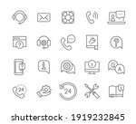 help and support line icon set. ... | Shutterstock .eps vector #1919232845