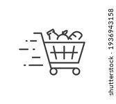 shopping cart line icon. simple ... | Shutterstock .eps vector #1936943158