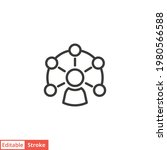 collaboration line icon. simple ... | Shutterstock .eps vector #1980566588