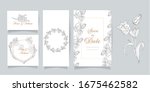 set of cards and invitations... | Shutterstock . vector #1675462582