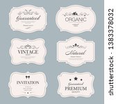 vintage label banner badges set.... | Shutterstock .eps vector #1383378032