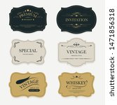vintage label banner badges set.... | Shutterstock .eps vector #1471856318
