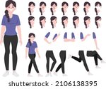 young woman character for... | Shutterstock .eps vector #2106138395