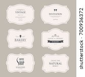 set of vintage labels old... | Shutterstock .eps vector #700936372