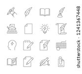 copywriting outline icons | Shutterstock .eps vector #1241367448