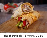 Chicken Wrap Wrapped With Onions