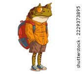 An Frog Person  Isolated Vector ...