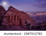 Stone Monastery In Rock  Petra...