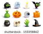 halloween symbols collection. | Shutterstock .eps vector #153358862