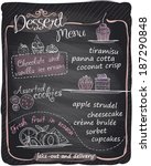 Chalkboard Dessert Menu. Eps10