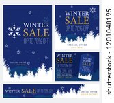 set of winter design for... | Shutterstock .eps vector #1201048195
