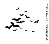 horrific black bats swarm... | Shutterstock .eps vector #1479657272