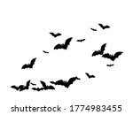 evil black bats swarm isolated... | Shutterstock .eps vector #1774983455