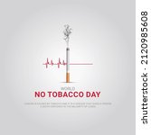 Heart bit line and cigarette. World No Tobacco Day. Creative design idea for poster, banner vector art 05