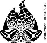 vintage butterfly vector in... | Shutterstock .eps vector #1803374638