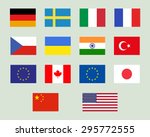 set of european union  usa ... | Shutterstock .eps vector #295772555