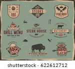 vintage grill and steak house... | Shutterstock .eps vector #622612712