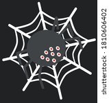 halloween spider on cobweb ... | Shutterstock .eps vector #1810606402