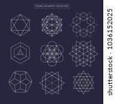 sacred geometry vector design... | Shutterstock .eps vector #1036152025
