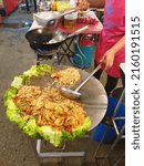 Small photo of Pahang, Malaysia - April 6, 2019 : People selling food during Thai Festival at Bentong, Pahang