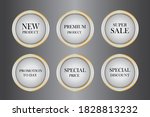 vector promotion sale set with... | Shutterstock .eps vector #1828813232