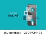 receipt flows from the... | Shutterstock .eps vector #2104924478