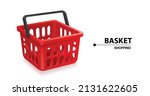 Red Shopping Basket Isolated On ...