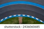 Small photo of Aerial view racing track circuit motor sport racing track, Track for auto racing top view, Car race asphalt and curve street circuit asphalt race track.