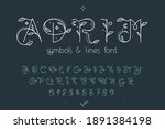alphabet and numbers set with... | Shutterstock .eps vector #1891384198