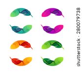 Colorful Feathers Set  Vector...