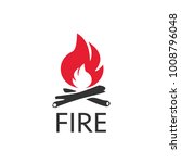 fire icon  logo in flat style ... | Shutterstock .eps vector #1008796048