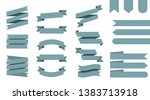 flat vector ribbons banners... | Shutterstock .eps vector #1383713918