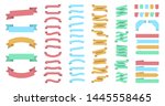 ribbon or banner vector set.... | Shutterstock .eps vector #1445558465