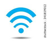 wi fi icon with shadow | Shutterstock .eps vector #241819012