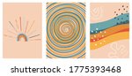 set of three abstract pop art... | Shutterstock .eps vector #1775393468