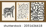 set of three abstract... | Shutterstock .eps vector #2051636618