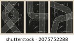a set of three monochrome... | Shutterstock .eps vector #2075752288