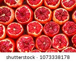 Many Pomegranate  Cut In Half ...