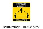 social distancing  keep... | Shutterstock . vector #1808546392