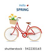 The Red Bike With Daffodils....