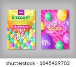 easter banner set. two flayers... | Shutterstock .eps vector #1045429702