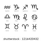 zodiac signs set isolated on... | Shutterstock .eps vector #1216420432