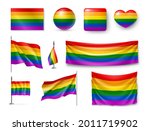 lgbt flags and signs in rainbow ... | Shutterstock .eps vector #2011719902