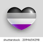 asexual pride flag of heart... | Shutterstock .eps vector #2094654298