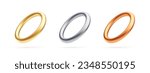 golden  silver  copper rings...