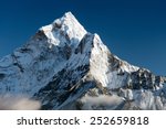 beautiful view of mount Ama Dablam - way to Everest base camp - Nepal