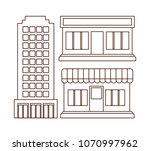 icon set of stores design | Shutterstock .eps vector #1070997962