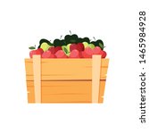 fresh fruits apples in wooden... | Shutterstock .eps vector #1465984928